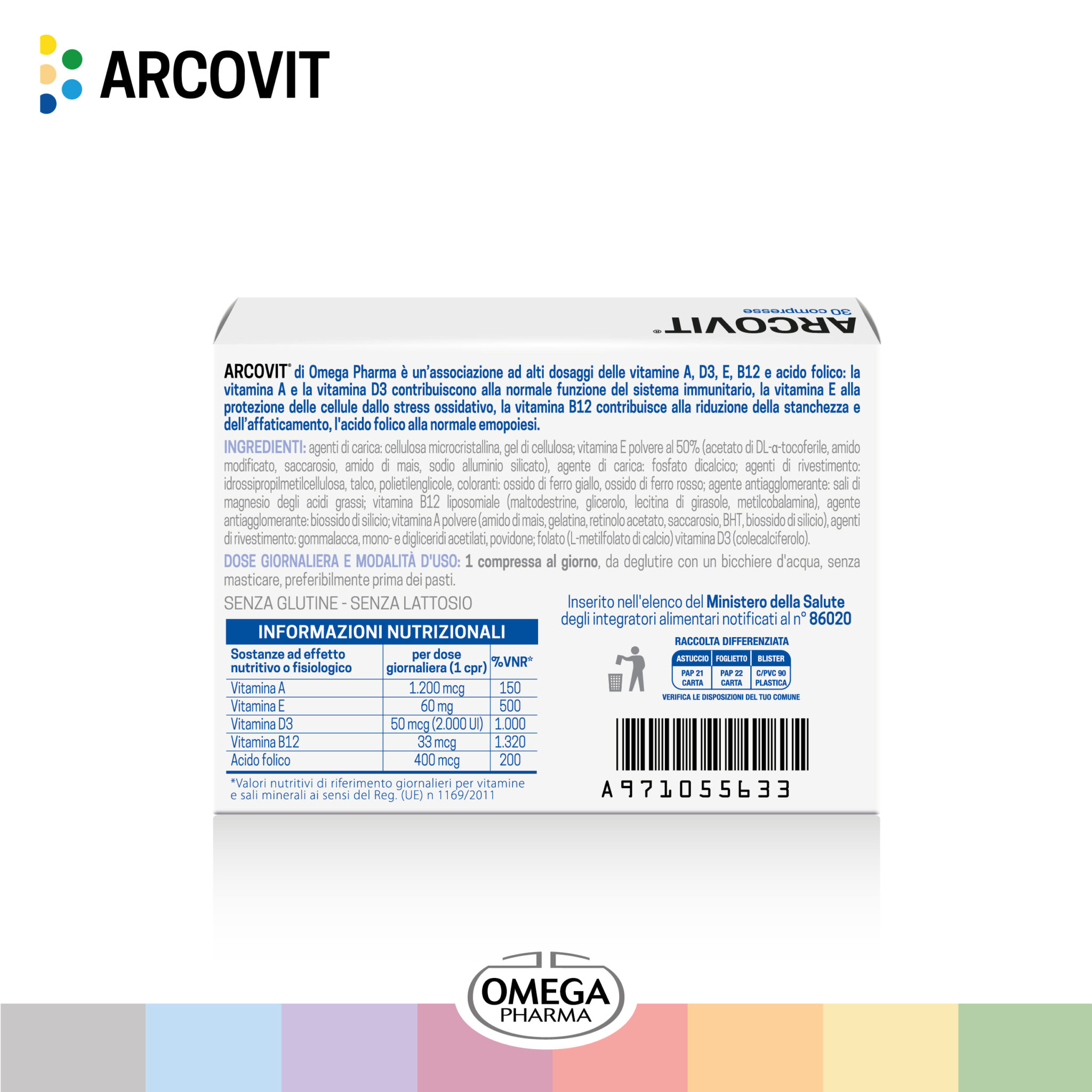 Arcovit ARCOVIT - 30 compresse - OmegaPharma S.p.A.